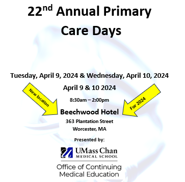 22nd Annual Primary Care Days Banner
